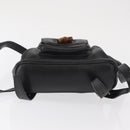 GUCCI Bamboo Backpack Leather Black Gold 003 2058 0030 Auth gh1708-5