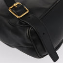 GUCCI Bamboo Backpack Leather Black Gold 003 2058 0030 Auth gh1708-18
