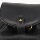 GUCCI Bamboo Backpack Leather Black Gold 003 2058 0030 Auth gh1708-20