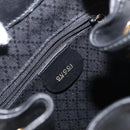 GUCCI Bamboo Backpack Leather Black Gold 003 2058 0030 Auth gh1708-21