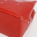 LOUIS VUITTON Monogram Vernis Reade PM Hand Bag Red Rouge M91088 LV Auth gh1711-14