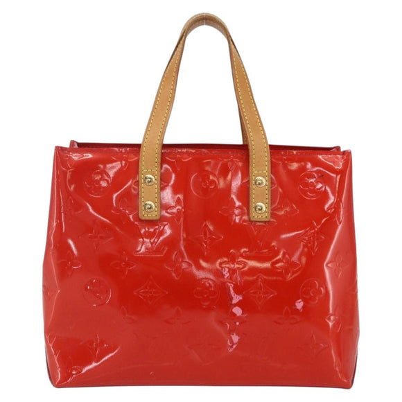 LOUIS VUITTON Monogram Vernis Reade PM Hand Bag Red Rouge M91088 LV Auth gh1711