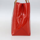 LOUIS VUITTON Monogram Vernis Reade PM Hand Bag Red Rouge M91088 LV Auth gh1711-3