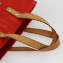 LOUIS VUITTON Monogram Vernis Reade PM Hand Bag Red Rouge M91088 LV Auth gh1711-7