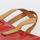 LOUIS VUITTON Monogram Vernis Reade PM Hand Bag Red Rouge M91088 LV Auth gh1711-8