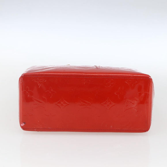 LOUIS VUITTON Monogram Vernis Reade PM Hand Bag Red Rouge M91088 LV Auth gh1711