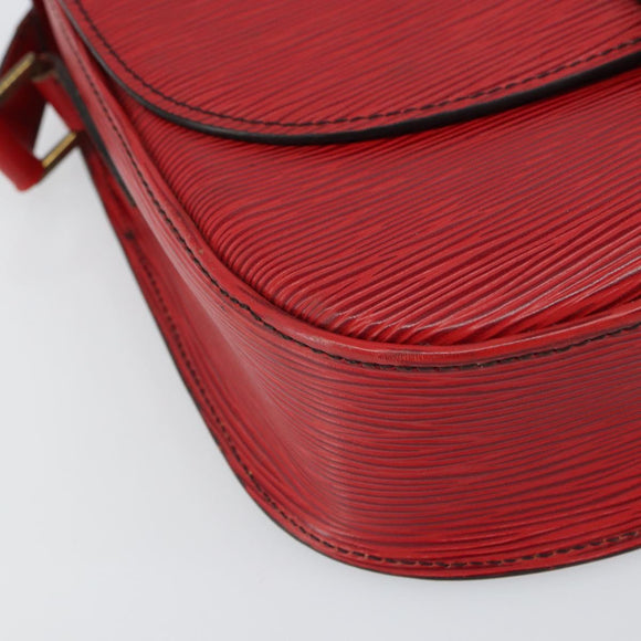 LOUIS VUITTON Epi Saint Cloud GM Shoulder Bag Red M52197 LV Auth gh1713