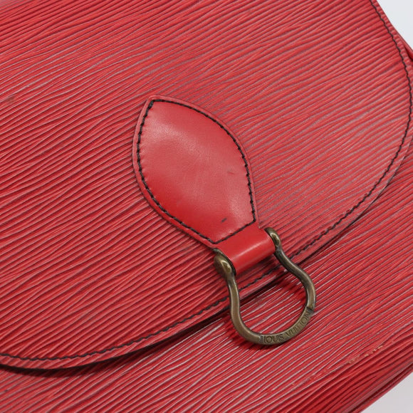 LOUIS VUITTON Epi Saint Cloud GM Shoulder Bag Red M52197 LV Auth gh1713