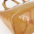 LOUIS VUITTON Monogram Vernis Houston Hand Bag Beige M91004 LV Auth gh1714-14