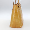 LOUIS VUITTON Monogram Vernis Houston Hand Bag Beige M91004 LV Auth gh1714-4