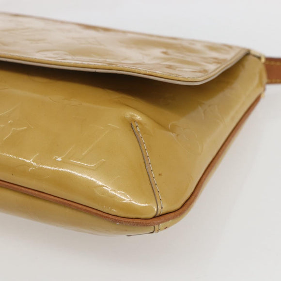 LOUIS VUITTON Monogram Vernis Thompson Street Bag Beige M91301 LV Auth gh1715