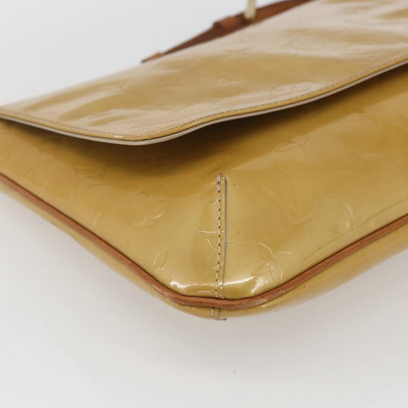 LOUIS VUITTON Monogram Vernis Thompson Street Bag Beige M91301 LV Auth gh1715