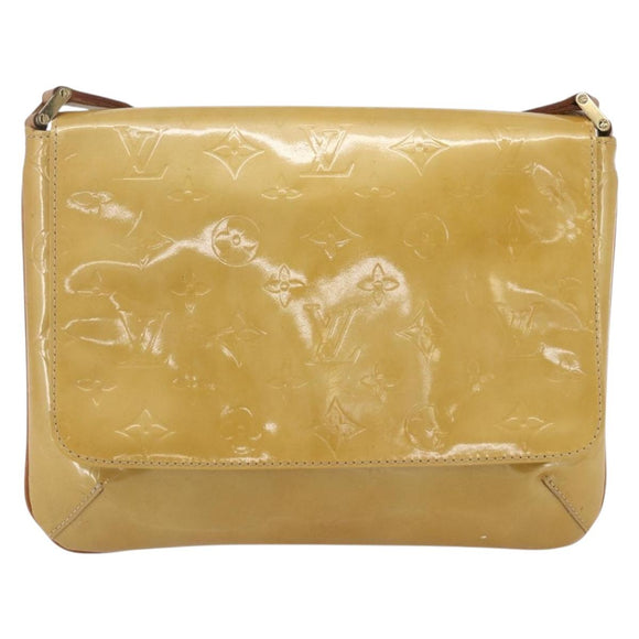 LOUIS VUITTON Monogram Vernis Thompson Street Bag Beige M91301 LV Auth gh1715