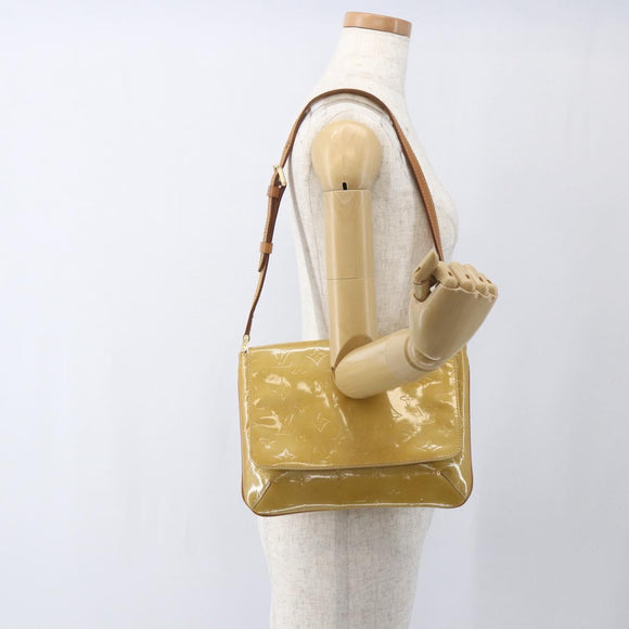 LOUIS VUITTON Monogram Vernis Thompson Street Bag Beige M91301 LV Auth gh1715