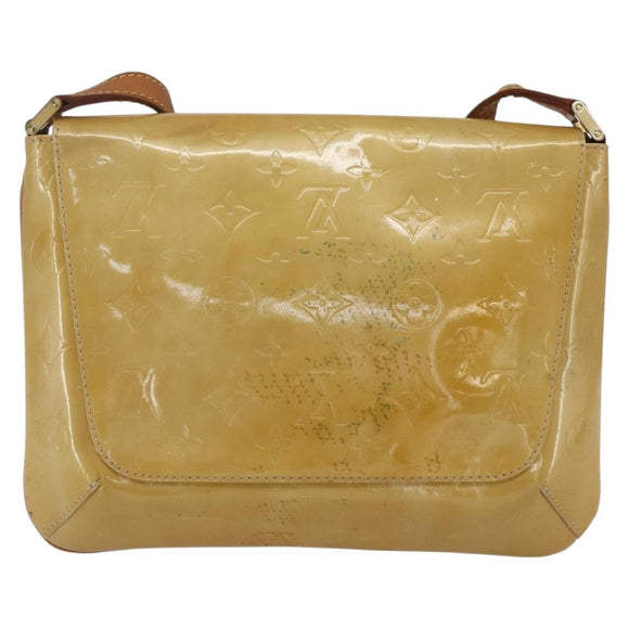 LOUIS VUITTON Monogram Vernis Thompson Street Bag Beige M91301 LV Auth gh1715