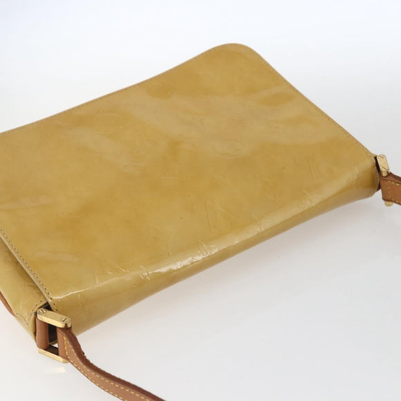LOUIS VUITTON Monogram Vernis Thompson Street Bag Beige M91301 LV Auth gh1715