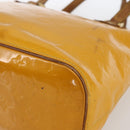 LOUIS VUITTON Monogram Vernis Houston Hand Bag Jaune M91121 LV Auth gh1716-10