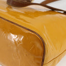 LOUIS VUITTON Monogram Vernis Houston Hand Bag Jaune M91121 LV Auth gh1716-12