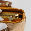 LOUIS VUITTON Monogram Vernis Houston Hand Bag Jaune M91121 LV Auth gh1716-14