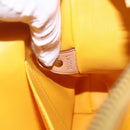LOUIS VUITTON Monogram Vernis Houston Hand Bag Jaune M91121 LV Auth gh1716-22