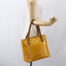 LOUIS VUITTON Monogram Vernis Houston Hand Bag Jaune M91121 LV Auth gh1716-23
