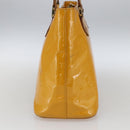 LOUIS VUITTON Monogram Vernis Houston Hand Bag Jaune M91121 LV Auth gh1716-5