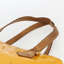 LOUIS VUITTON Monogram Vernis Houston Hand Bag Jaune M91121 LV Auth gh1716-8