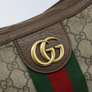 GUCCI GG Supreme GG Marmont Ophidia Shoulder Bag PVC Beige Gold Auth gh1719-15
