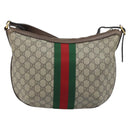 GUCCI GG Supreme GG Marmont Ophidia Shoulder Bag PVC Beige Gold Auth gh1719-3