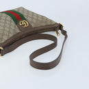 GUCCI GG Supreme GG Marmont Ophidia Shoulder Bag PVC Beige Gold Auth gh1719-7