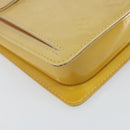 LOUIS VUITTON Monogram Vernis Motto Accessory Pouch Beige M91136 LV Auth gh1726-15