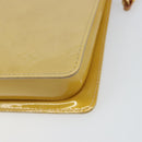 LOUIS VUITTON Monogram Vernis Motto Accessory Pouch Beige M91136 LV Auth gh1726-16