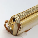 LOUIS VUITTON Monogram Vernis Motto Accessory Pouch Beige M91136 LV Auth gh1726-10