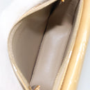 LOUIS VUITTON Monogram Vernis Motto Accessory Pouch Beige M91136 LV Auth gh1726-11