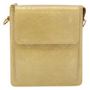 LOUIS VUITTON Monogram Vernis Motto Accessory Pouch Beige M91136 LV Auth gh1726-13
