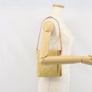 LOUIS VUITTON Monogram Vernis Motto Accessory Pouch Beige M91136 LV Auth gh1726-22