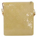 LOUIS VUITTON Monogram Vernis Motto Accessory Pouch Beige M91136 LV Auth gh1726-2