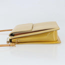 LOUIS VUITTON Monogram Vernis Motto Accessory Pouch Beige M91136 LV Auth gh1726-4