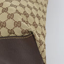 GUCCI GG Canvas Web Sherry Line Tote Bag Beige Silver 131233 Auth gh1729-10