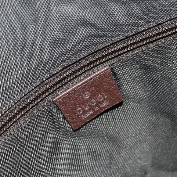 GUCCI GG Canvas Web Sherry Line Tote Bag Beige Silver 131233 Auth gh1729