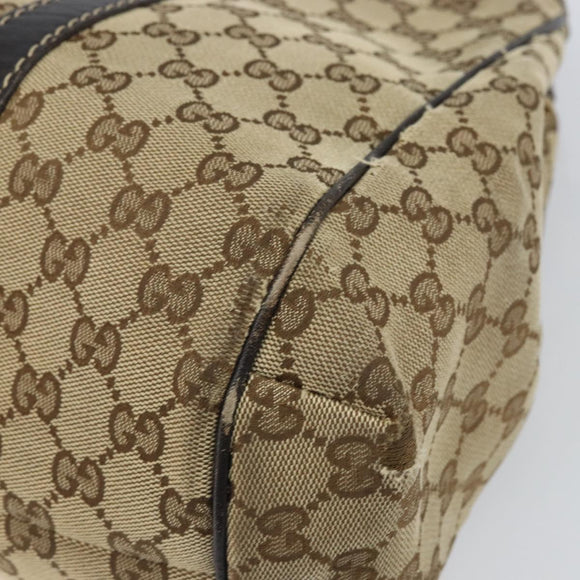 GUCCI GG Canvas Web Sherry Line Tote Bag Red Gold 233609 Auth gh1730