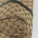 GUCCI GG Canvas Web Sherry Line Tote Bag Red Gold 233609 Auth gh1730-16