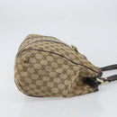 GUCCI GG Canvas Web Sherry Line Tote Bag Red Gold 233609 Auth gh1730-3