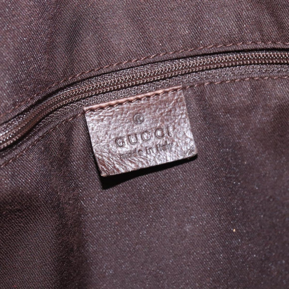 GUCCI GG Canvas Web Sherry Line Tote Bag Beige Silver 145758 Auth gh1731