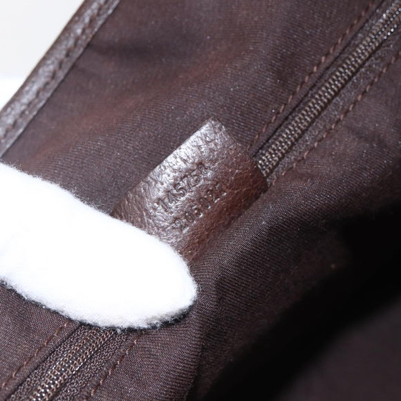 GUCCI GG Canvas Web Sherry Line Tote Bag Beige Silver 145758 Auth gh1731