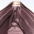 Burberrys Nova Check Hand Bag Canvas Beige Gold Auth gh174-17