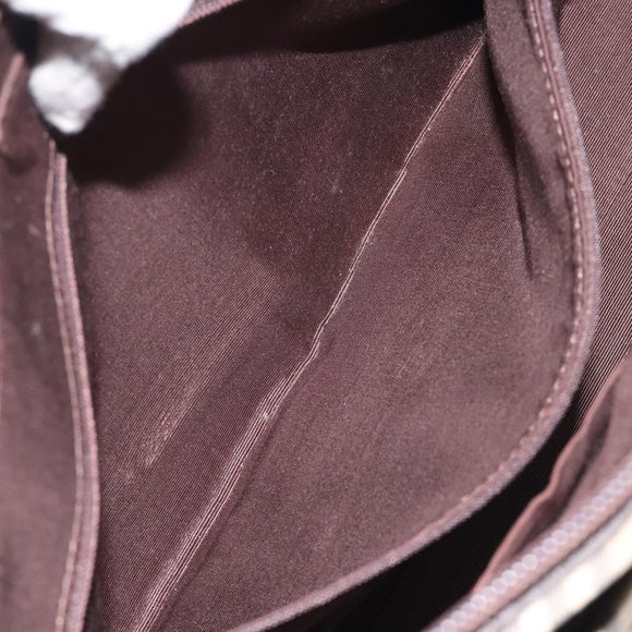 Burberrys Nova Check Hand Bag Canvas Beige Gold Auth gh174