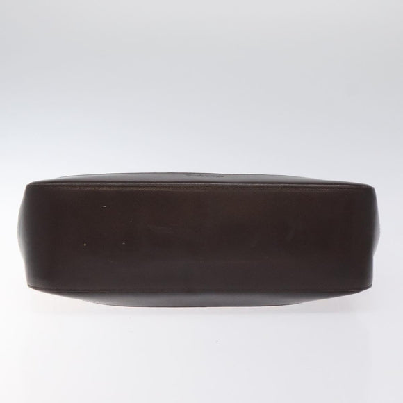 Burberrys Nova Check Hand Bag Canvas Beige Gold Auth gh174