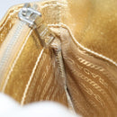 PRADA Pouch Leather Gold Auth gh1740-17