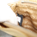 PRADA Pouch Leather Gold Auth gh1740-21